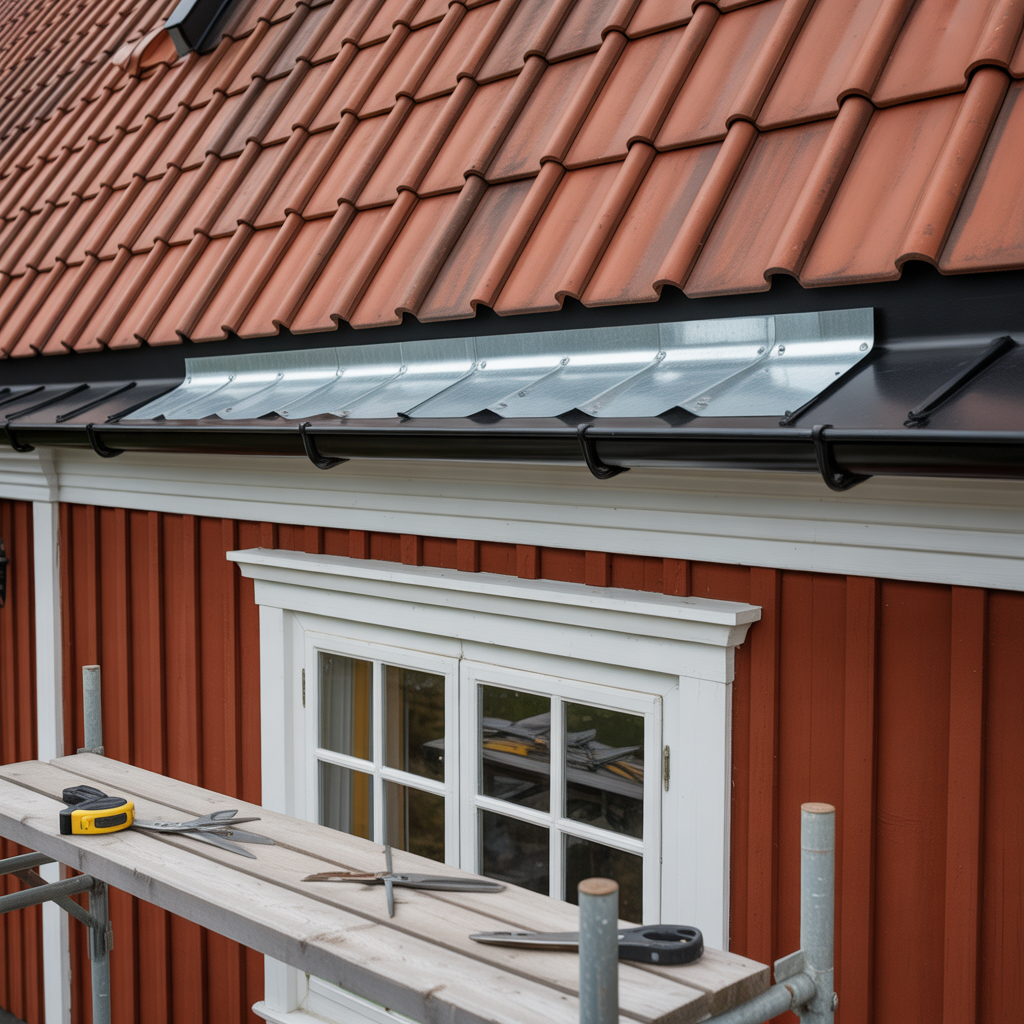 sa monterar du fotplat och droppbleck steg for steg och pris